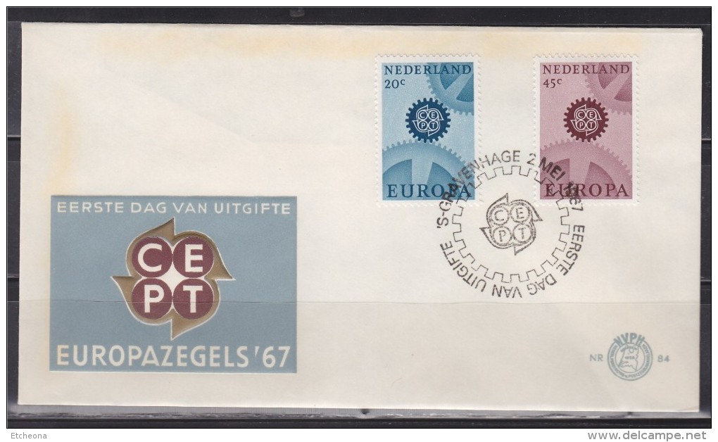 = Enveloppe 1er Jour Europa Pays-Bas N°850 & 851  Oslo Le 2.5.1967 (Nederland) - 1967