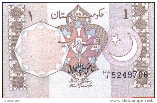 BILLETE PLANCHA PAKISTAN 1 Rupia 1983 - Pakistan