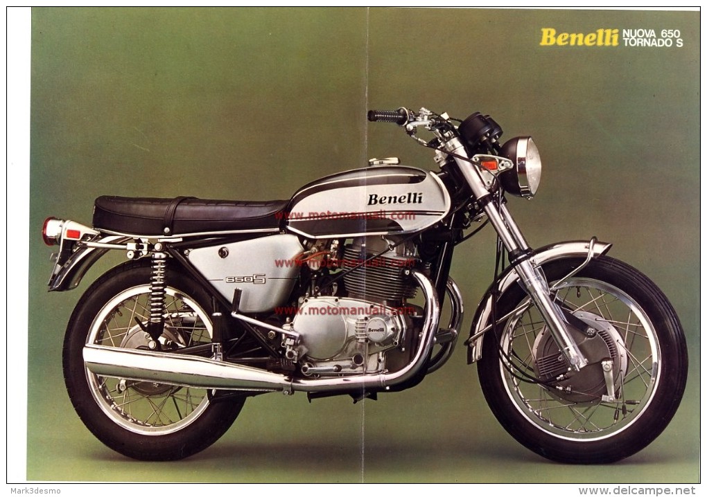 Benelli 650 TORNADO S AVVIAMENTO ELETTRICO 1973 Depliant Originale Genuine Factory Brochure Prospekt - Motor Bikes