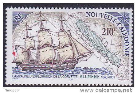 New Caledonia 2002 Corvette Alcmene And Map MNH - Oblitérés