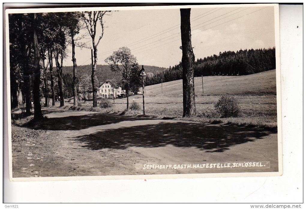 0-9308  JÖHSTADT - SCHLÖSSEL, Gasthaus, 1937 - Jöhstadt