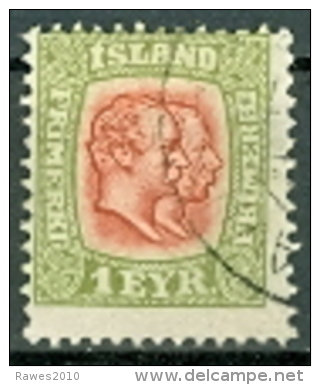 Island 1907 1 Eyr Gest. Könige - Usados