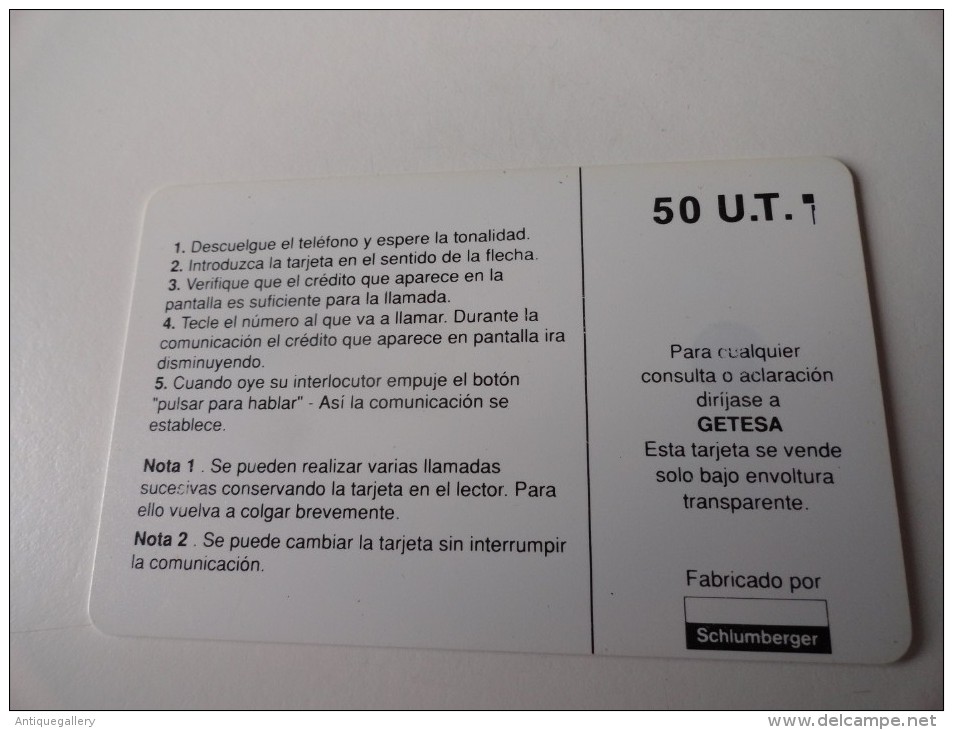 RARE : CHIP  ON 50 UNIDADES  GETESA - Equatorial Guinea