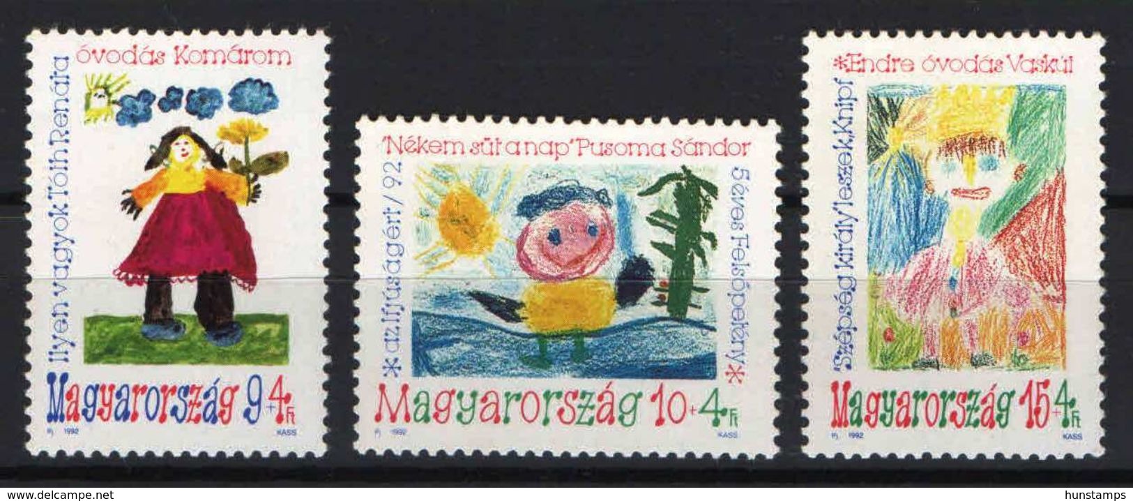 Hungary 1992. Youth / Kinder Paintings Set MNH (**) Michel: 4197-4199 / 2.40 EUR - Neufs