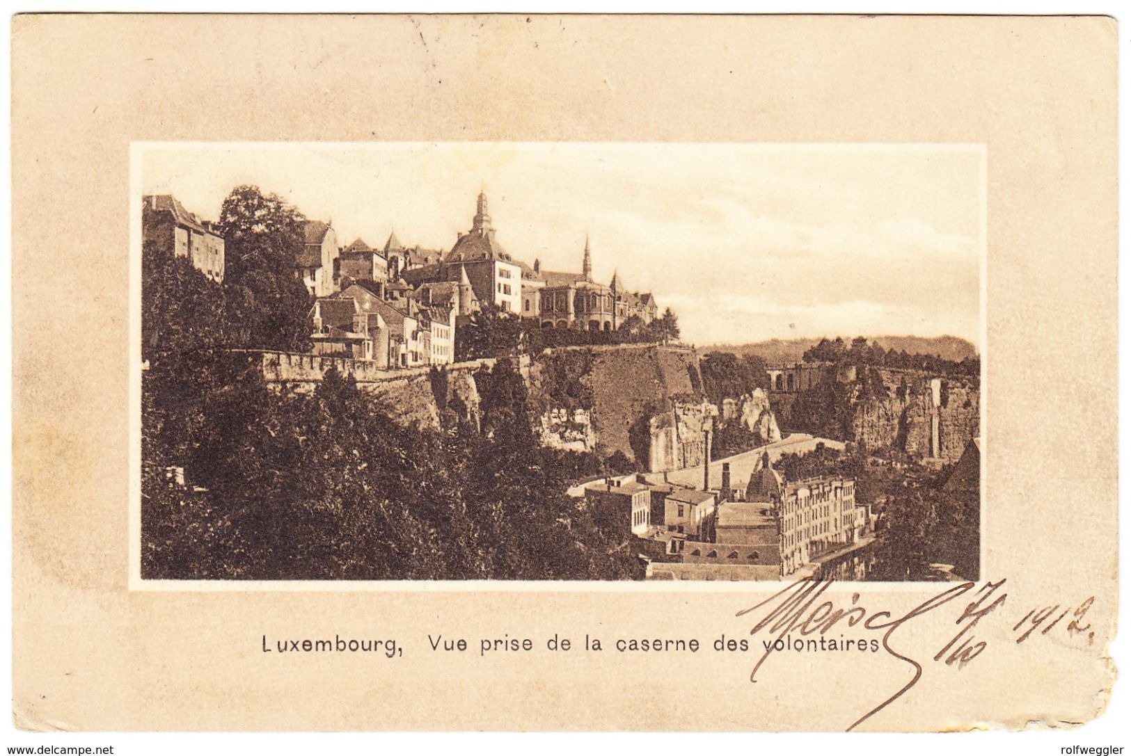 Luxemburg 7.10.1912 Mi.#85, 86 (Senkr. Paar) Auf AK Nach Constantinopel - Autres & Non Classés