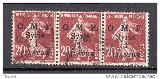 Syrie N°60 Oblitérés En Bande  De Trois - Used Stamps