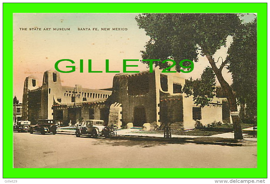 SANTA FE, NM - THE STATE ART MUSEUM - ANIMATED OLD CARS - THE ALBERTYPE CO - PUB. BY SANTA FE BOOK - - Santa Fe