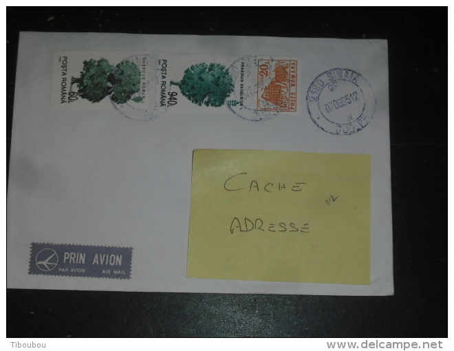 LETTRE ROUMANIE ROMANIA ROMANA AVEC YT 3973 4163 ET 4167 - AUBERGE BRASOV - ARBRE TREE CHENE FRENE - - Briefe U. Dokumente