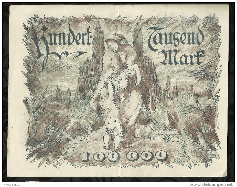 ALLEMAGNE .  BILLET DE 100.000  MARK . 1923 . - 100000 Mark