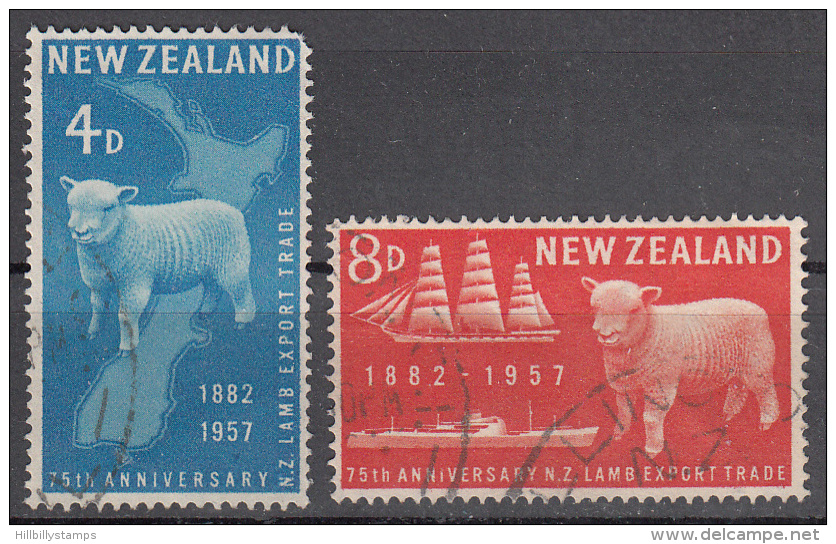 New Zealand     Scott No  316-17    Used     Year   1957 - Used Stamps