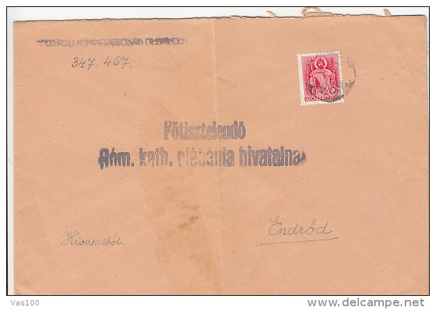 KING SAINT STEPHEN STAMPS ON COVER, 1940, HUNGARY - Briefe U. Dokumente