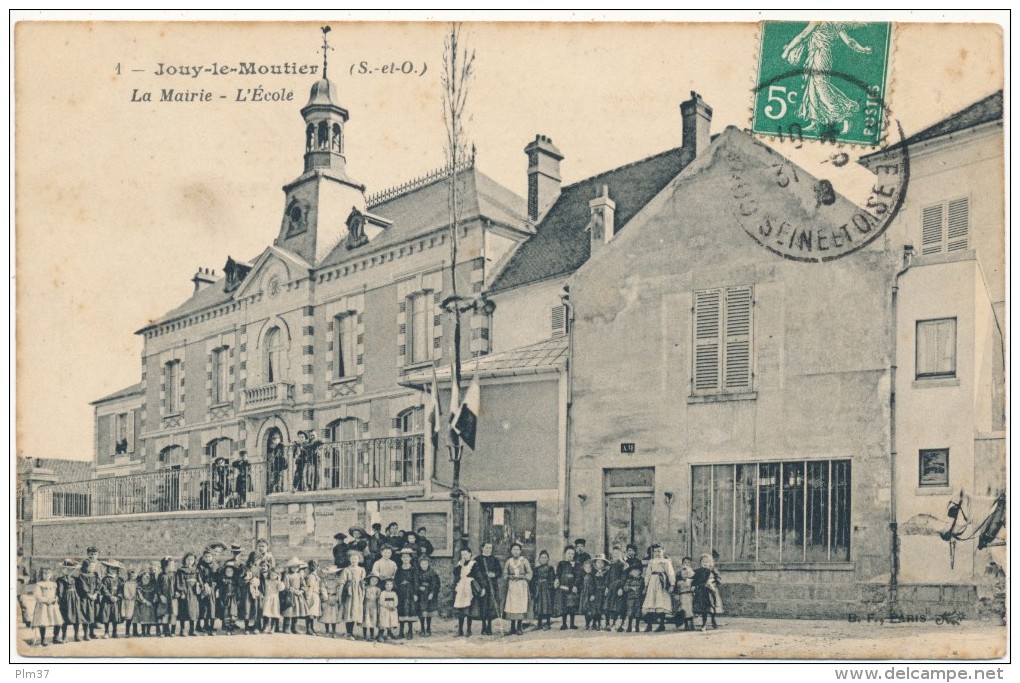 JOUY LE MOUTIER - La Mairie Et L'Ecole - Jouy Le Moutier