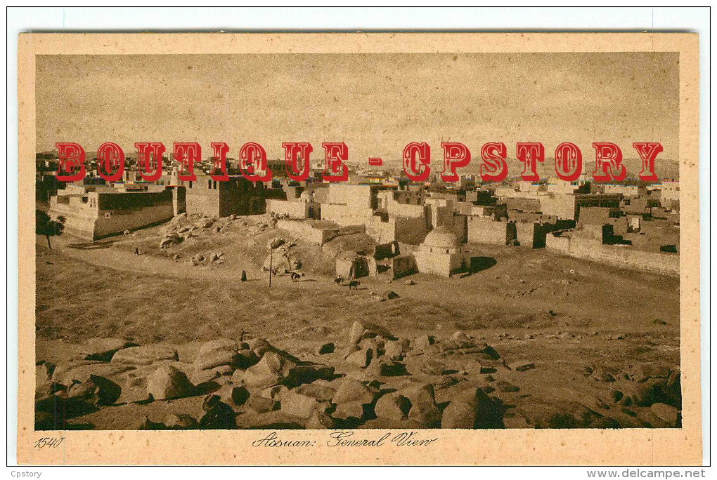 EGYPT - LEHNERT & LANDROCK  N° 1539 - ASSUAN - GENERAL VIEW - PHOTOGRAPHE - Assuan