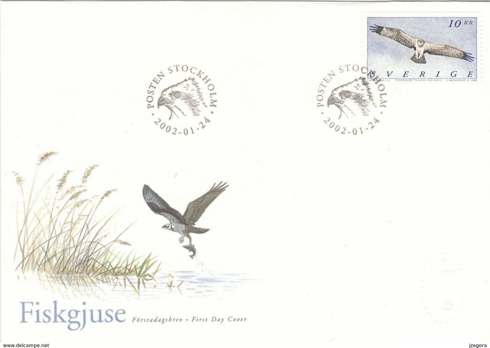 BIRDS OF BALTIC SEA SUEDE SCHWEDEN SWEDEN 2002 MI 2274 OSPREY FISCHADLER BALBUZARD Pandion Haliateus - FDC Bird - Albatros