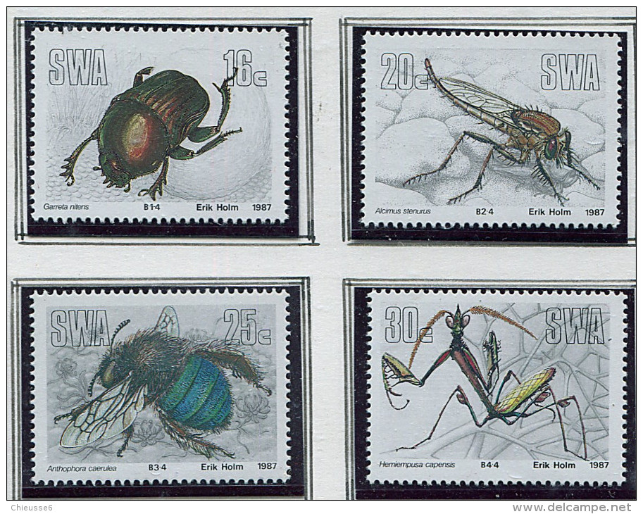 (cl 31 - P1) Sud Ouest Africain ** N° 562 à 565 - Insectes - - Nuovi