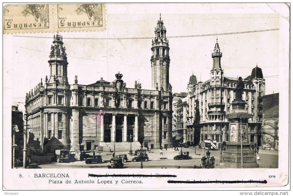 10788. Postal BARCELONA 1940. Recargo Exposicion. Merced - Barcelona