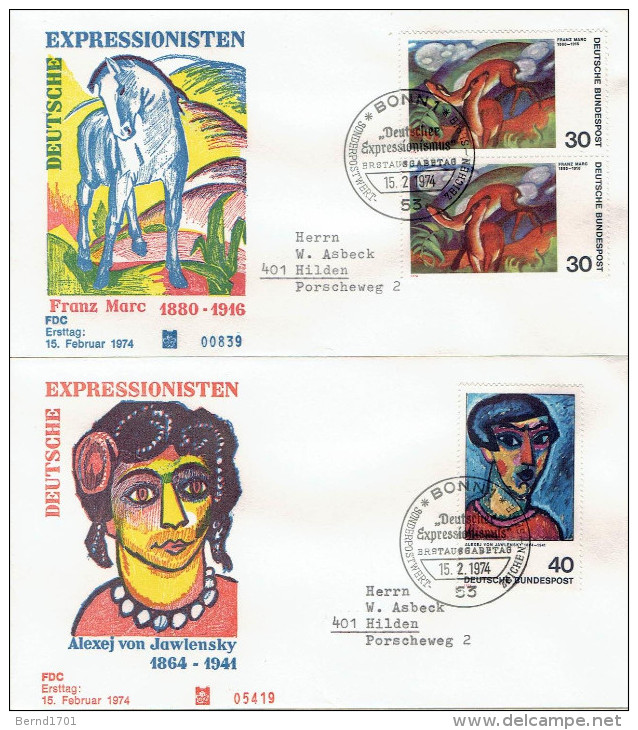 Germany - Mi-Nr 798/799 FDC (y817)- - 1971-1980