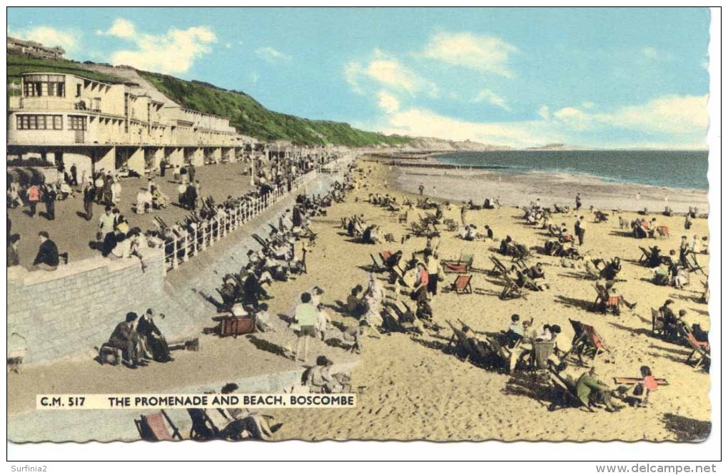 DORSET - BOSCOMBE - THE PROMENADE AND BEACH Do595 - Bournemouth (avant 1972)