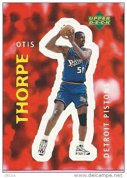 Sticker - UPPER DECK, 1997. - Basket / Basketball, No 223 - Otis Thorpe, Detroit Pistons - Autres & Non Classés