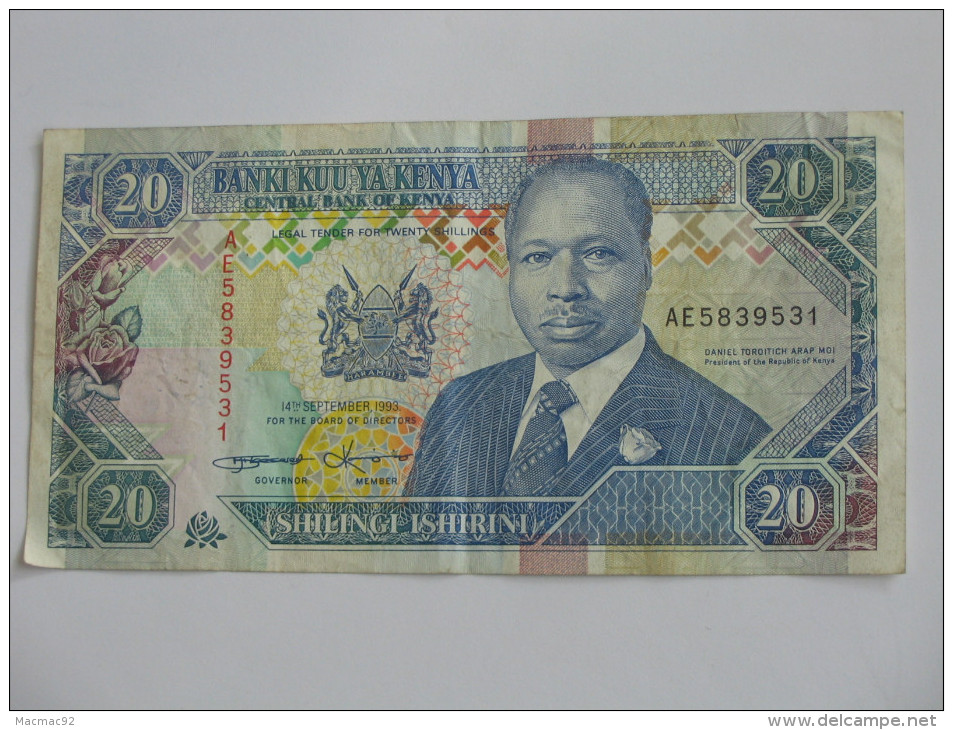 20 Twenty Shillings -Central Bank Of  KENYA **** EN ACHAT IMMEDIAT **** - Kenya