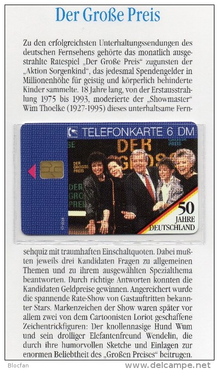 50 Jahre Deutschland TK O 910/96 ** 40€ Telefonkarte Fernsehschau Der Große Preis W.Thoelke TV-show Tele-card Of Germany - O-Reeksen : Klantenreeksen