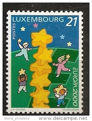 Luxembourg 2000 N° 1456 ** Europa, Colonne, Enfants, Etoiles, Pièce De Monnaie, Euro, Jeux, Emission Conjointe, Europe - Nuevos