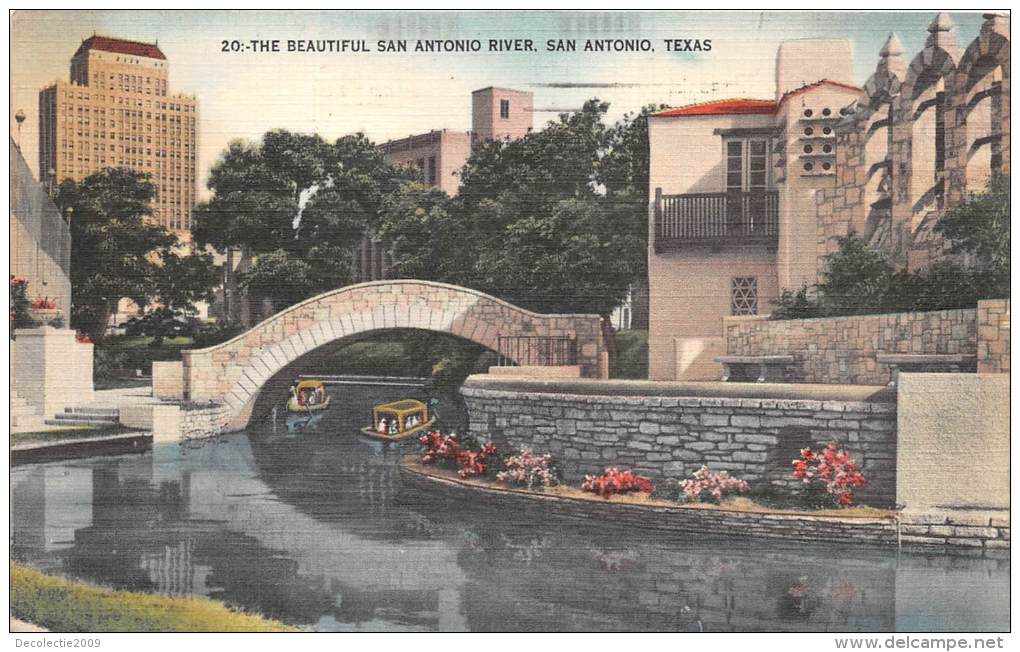 BF35977 The Beautifull San Antonio Texas River   USA   Front/back Scan - San Antonio