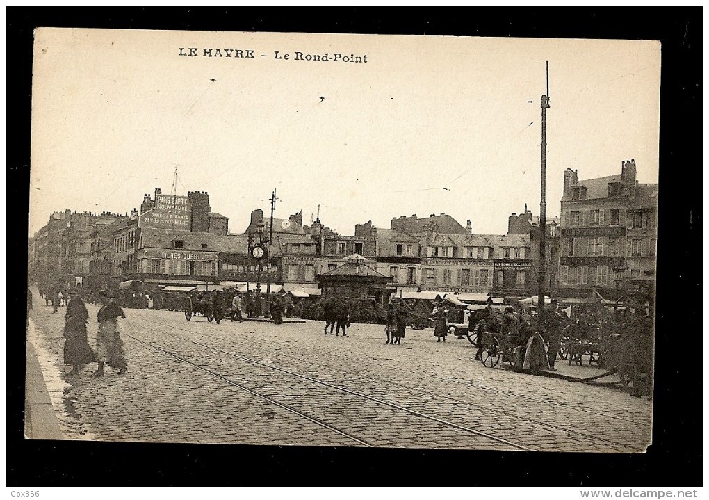 CPA 76 LE HAVRE  Le ROND POINT , Jour De Marché - Gare