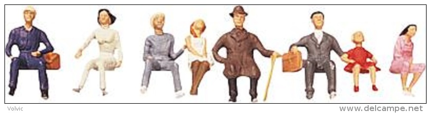 - FALLER - Figurines 1/87° - Personnes Assises - Boite De 8  -  Réf 150703 - Other & Unclassified