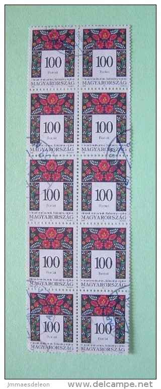 Hungary 1999 Numerals With Flowers Scott 10 X 3650 = 6.00 $ - Usado