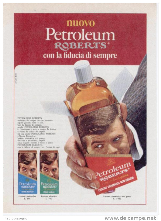 1970 - PETROLEUM ROBERTS -   1  Pubblicità Cm. 13,5 X 18,5 - Tijdschriften