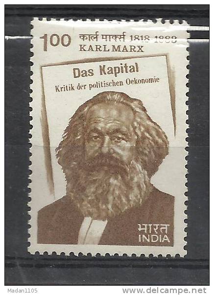 INDIA, 1983, Karl Marx,(1818-1883)  MNH, (**) - Neufs
