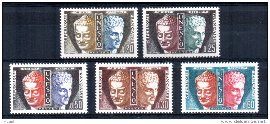 France (UNESCO) - 1961/65 - Buddha &amp; Hermes - MNH - Sonstige & Ohne Zuordnung
