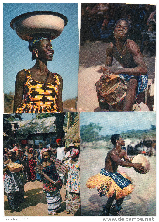 LOT DE 8 CARTES - AFRIQUE EN COULEURS. NON CIRCULEES. N° 3200, 3467, 3473, 3642, 3644, 3648, 3651.  LEGENDE DESCRIPTION - Afrique