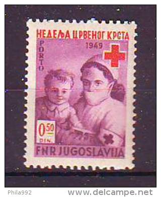 Yugoslavia 1949 Y Charity Porto Stamps Red Cross  Mi No 4 MNH - Bienfaisance