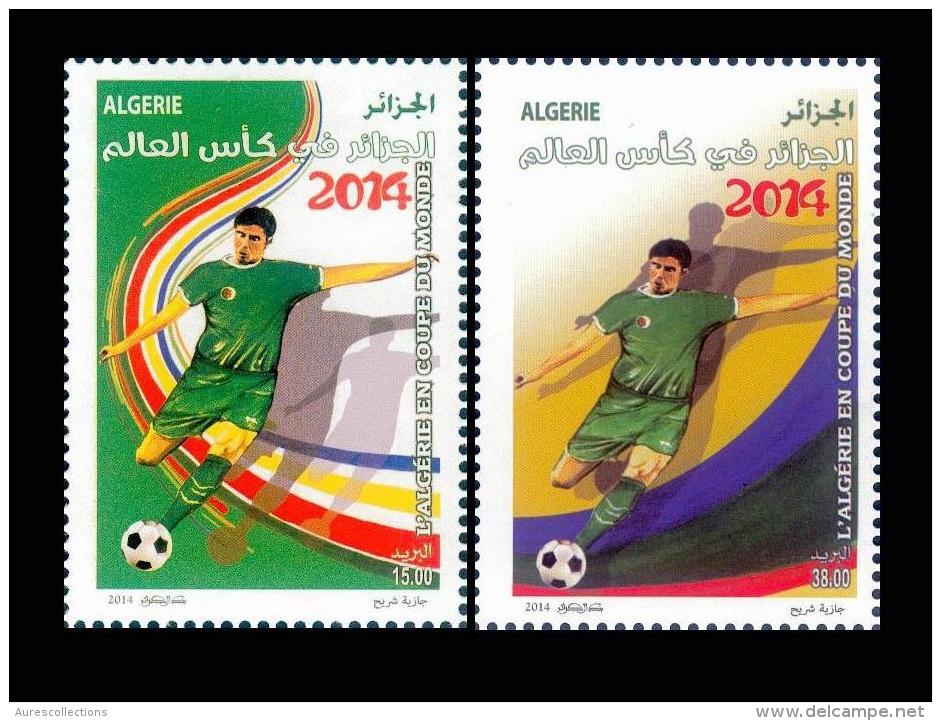 Algérie Algeria 2 X FULL SHEETS+ FDC + OFFICAL DOCUMENT Off Soccer World Cup Coupe Monde Football Brasil Brazil 2014 MNH - 2014 – Brazilië