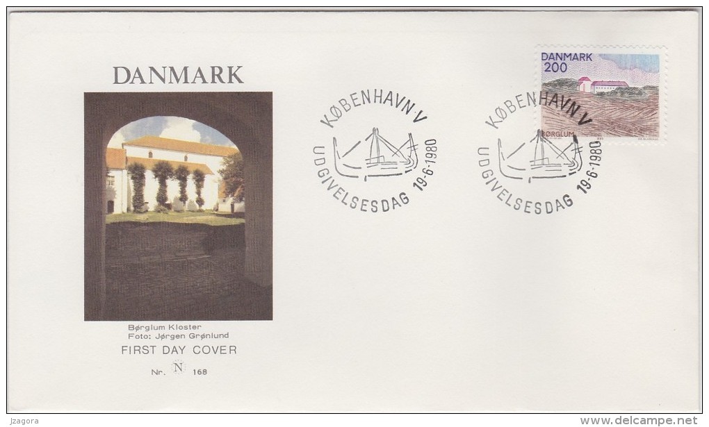 ARCHITECTURE - BORGLUM MONASTERY Kloster MONASTÈRE MONASTERIO DANMARK DÄNEMARK DENMARK 1980 FDC Mi 706 Slania - Abdijen En Kloosters