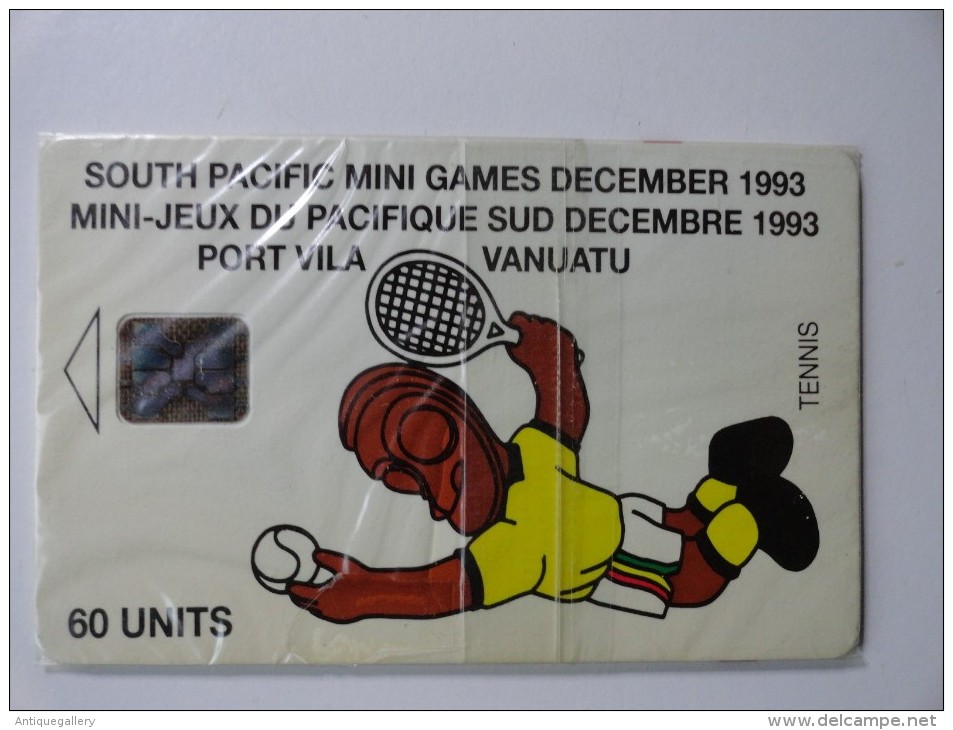 RARE : TENNIS  SOUTH PACIFIC MINI GAMES DECEMBER 1993 (MINT CARD WITH BLISTER) - Vanuatu