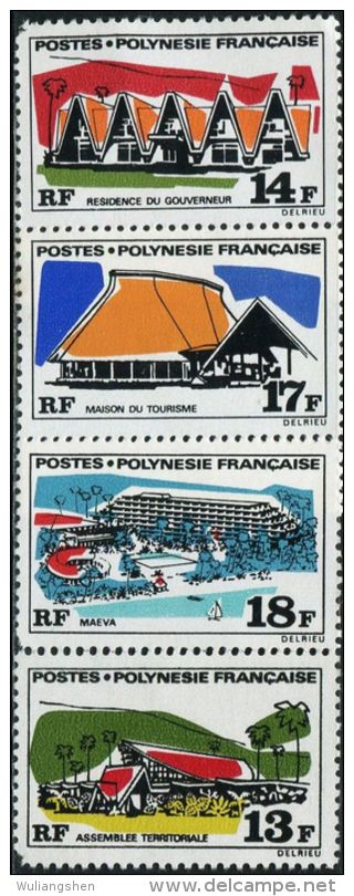 FN1279 Polynesia 1969 The Building 4v MH - Ungebraucht