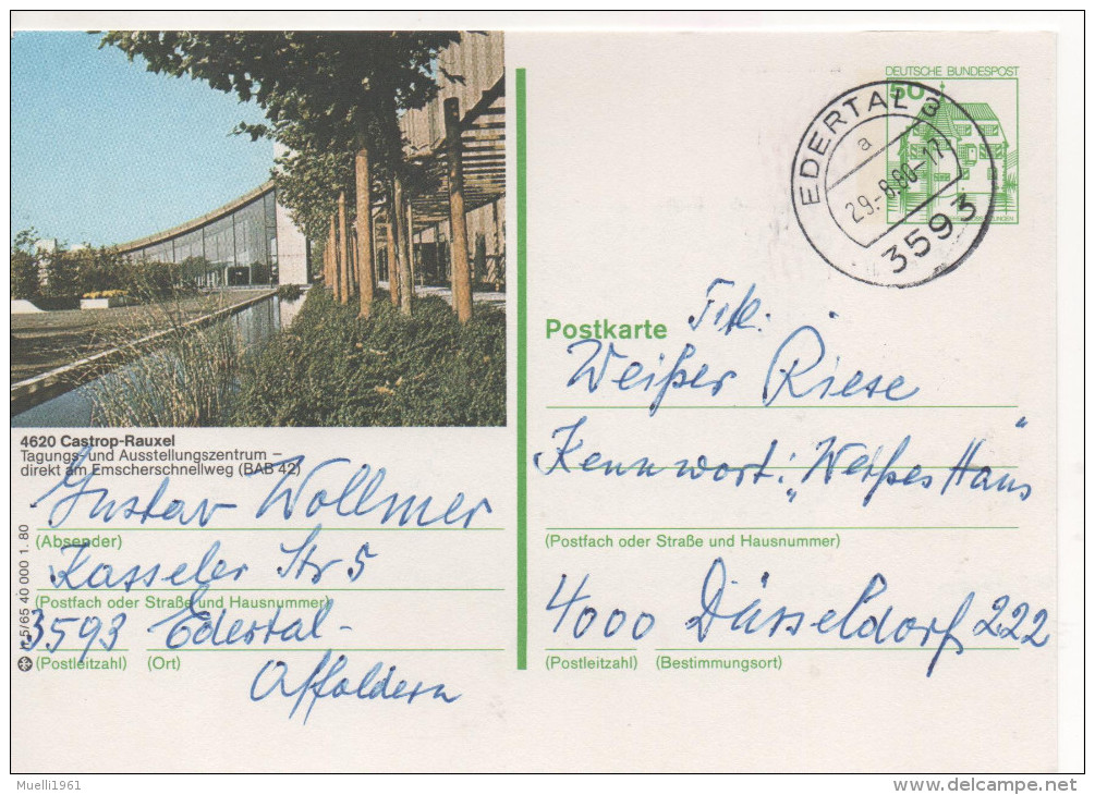 Nr. 2669,  Ganzsache Deutsche Bundespost,   Castrop-Rauxel - Illustrated Postcards - Used