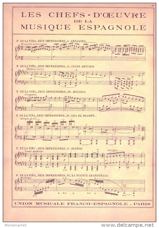 Partition Pour Piano Seul - I. ALBENIZ - Chants D'Espagne - Seguidillas (Opus 232 N° 5) - A-C