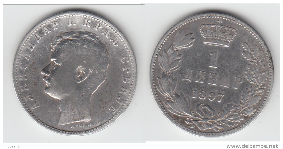 **** SERBIE - SERBIA - 1 DINAR 1897 ALEXANDER I - ARGENT - SILVER **** EN ACHAT IMMEDIAT - Serbia