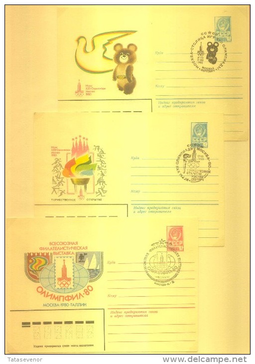 RUSSIA USSR OLYMPIC COVERS lot Moscow 1980 sports Olympic games