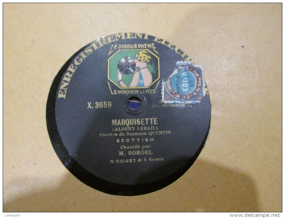 78 Tours - Les CLOCHES De NOEL - Marquisette Par SORGEL Parole Suzanne QUENTIN Musique Albert LEBAIL - 78 Rpm - Gramophone Records