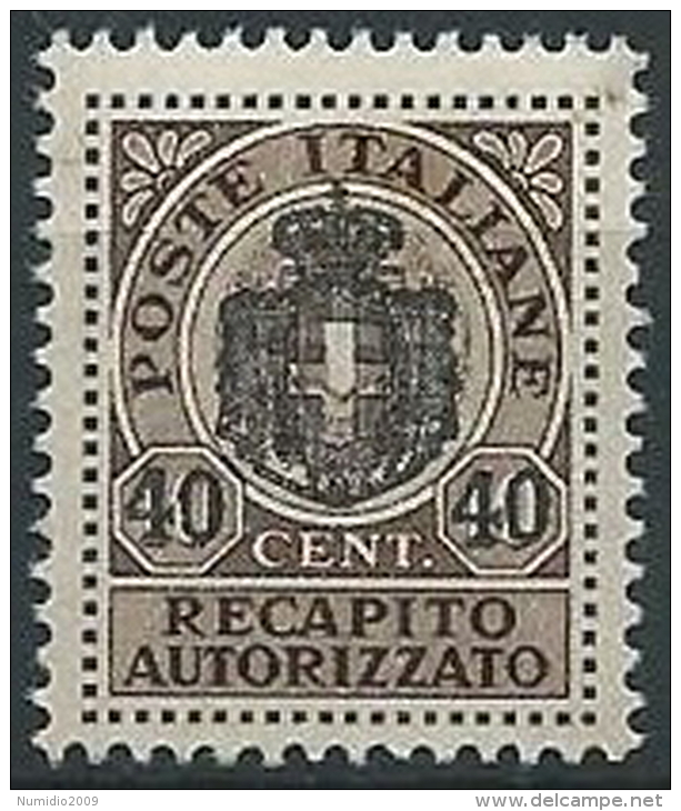 1945 LUOGOTENENZA RECAPITO AUTORIZZATO 40 SU 10 CENT MNH ** - ED1052-3 - Authorized Private Service