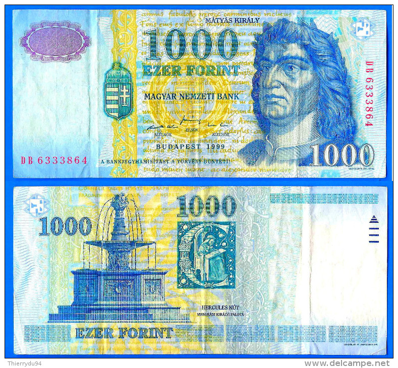 Hongrie 1000 Forint 1999 Hungary Magyar Matys Kiraly Paypal Bitcoin Skrill OK - Hungary