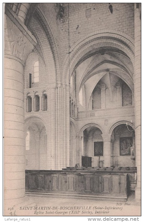 SAINT MARTIN DE BOSCHERVILLE EGLISE ST GEORGES INTERIEUR - Saint-Martin-de-Boscherville