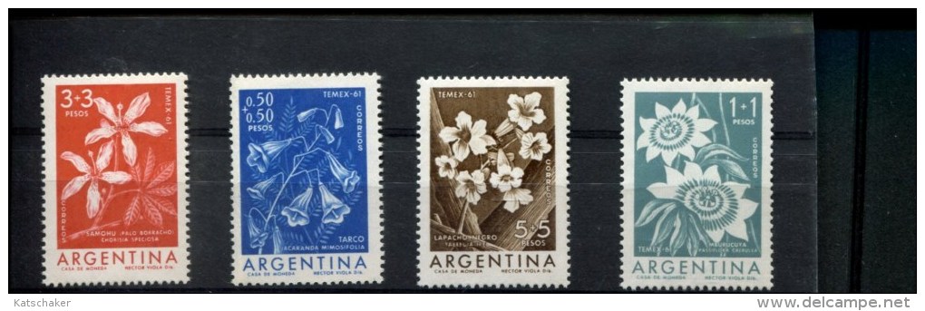 287612320 DB 1960 ARGENTINIE -POSTFRIS -MINT NEVER HINGED -POSTFRISCH EINWANDFREI YVERT 629 630 631 632 - Neufs