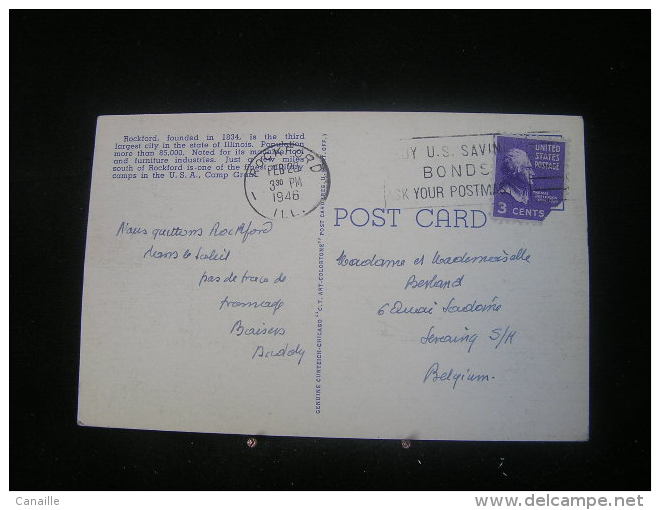 USA-22 / America - Amerika - Amérique /  Greeting From Illinois /  Year 1946  - - Rockford