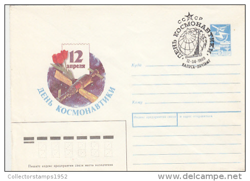 7921- SPACE, COSMOS, SPACE SHUTTLE, COSMONAUTICS' DAY, COVER STATIONERY, 1988, RUSSIA - Russie & URSS